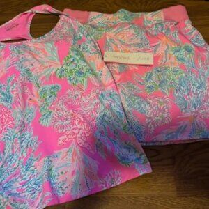 Lilly Pulitzer Seaing Things Mina Bra Tank S & Matching Skorts XS🆕FAST⌚📦🏃💨🚚